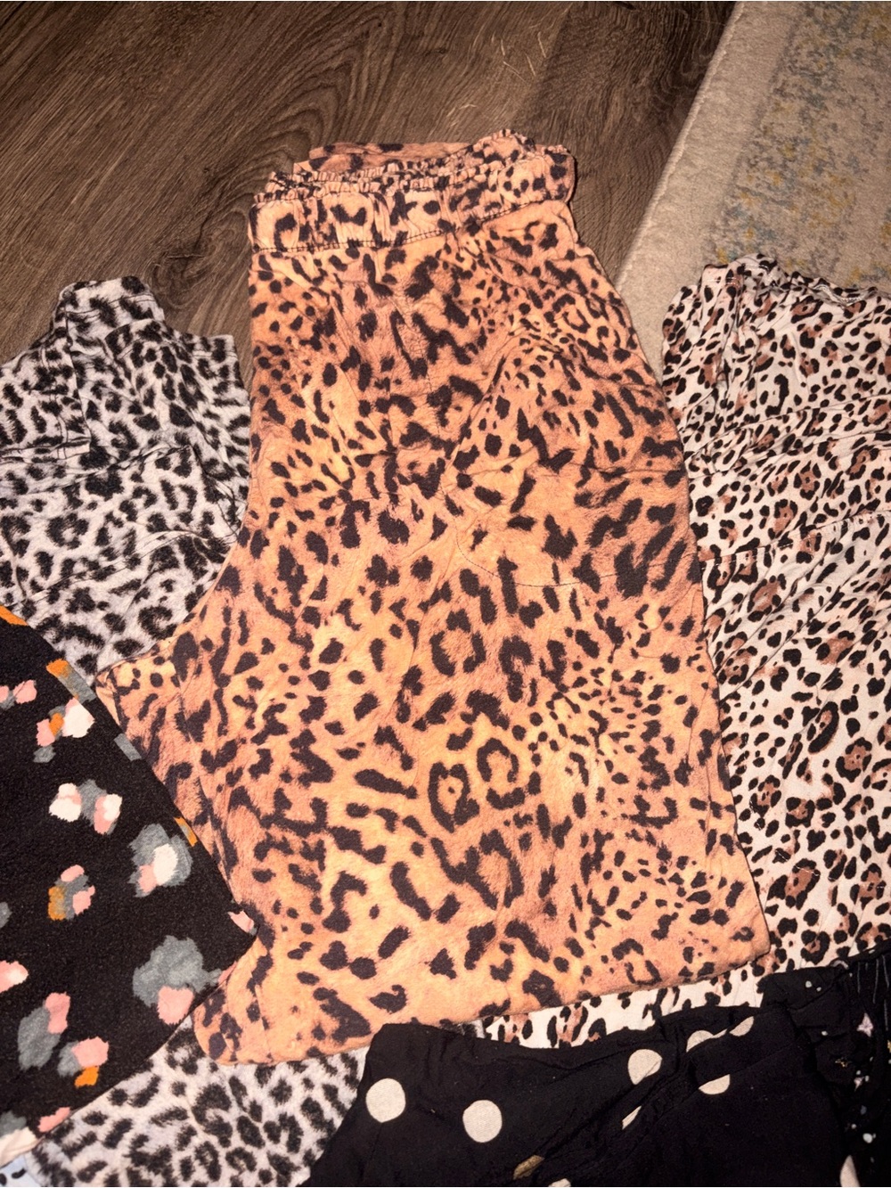 Soma Leopard-Print Pajama Pants in Orange and Black